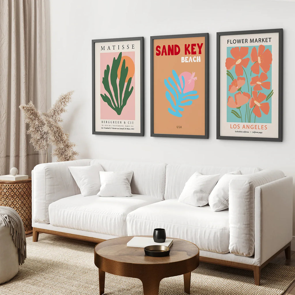 Trendy Colorful Prints Set of 3 Henri Matisse Art