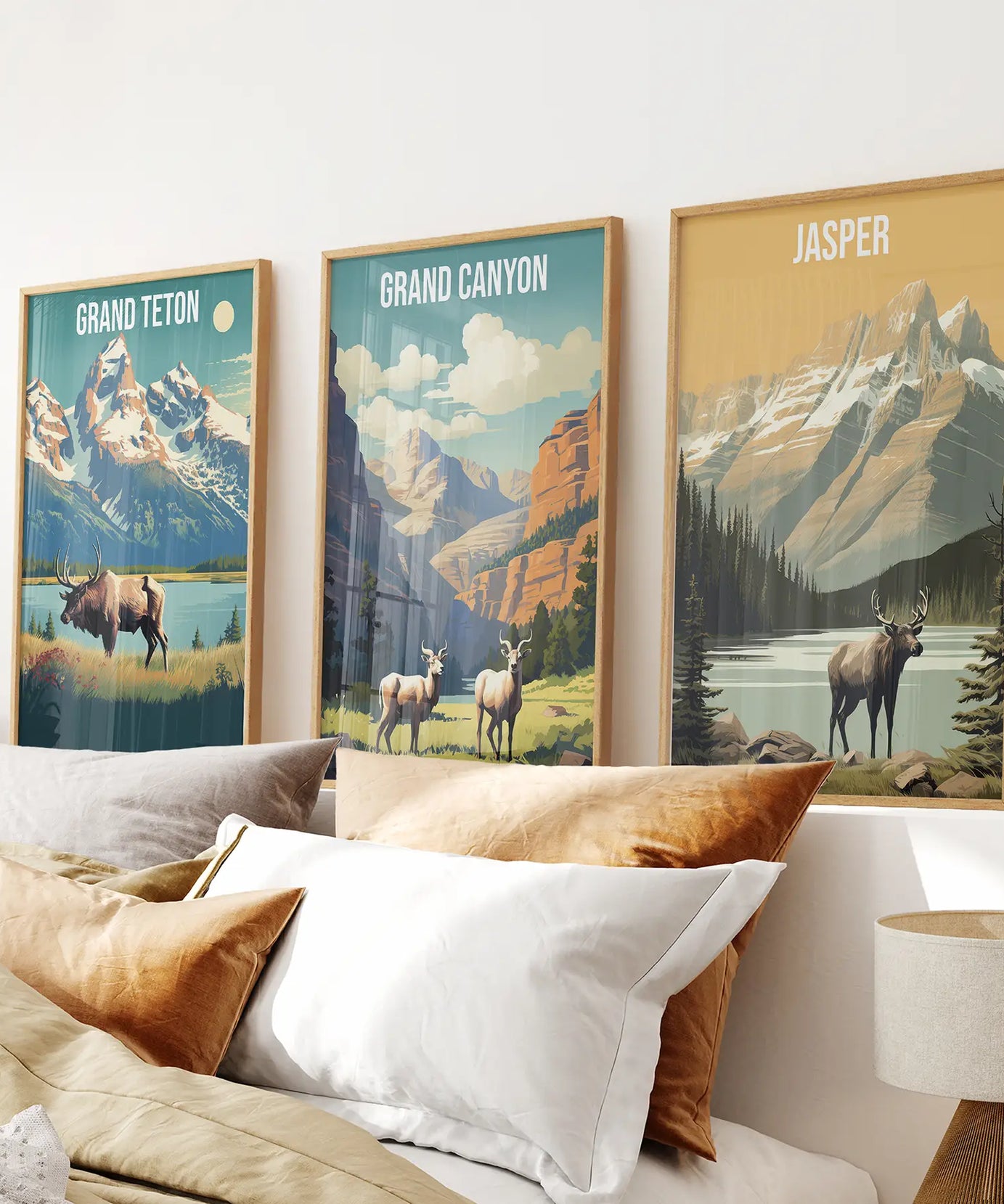 Grand Canyon, Jasper, Grand Teton. Nationalpark-Wandbilder