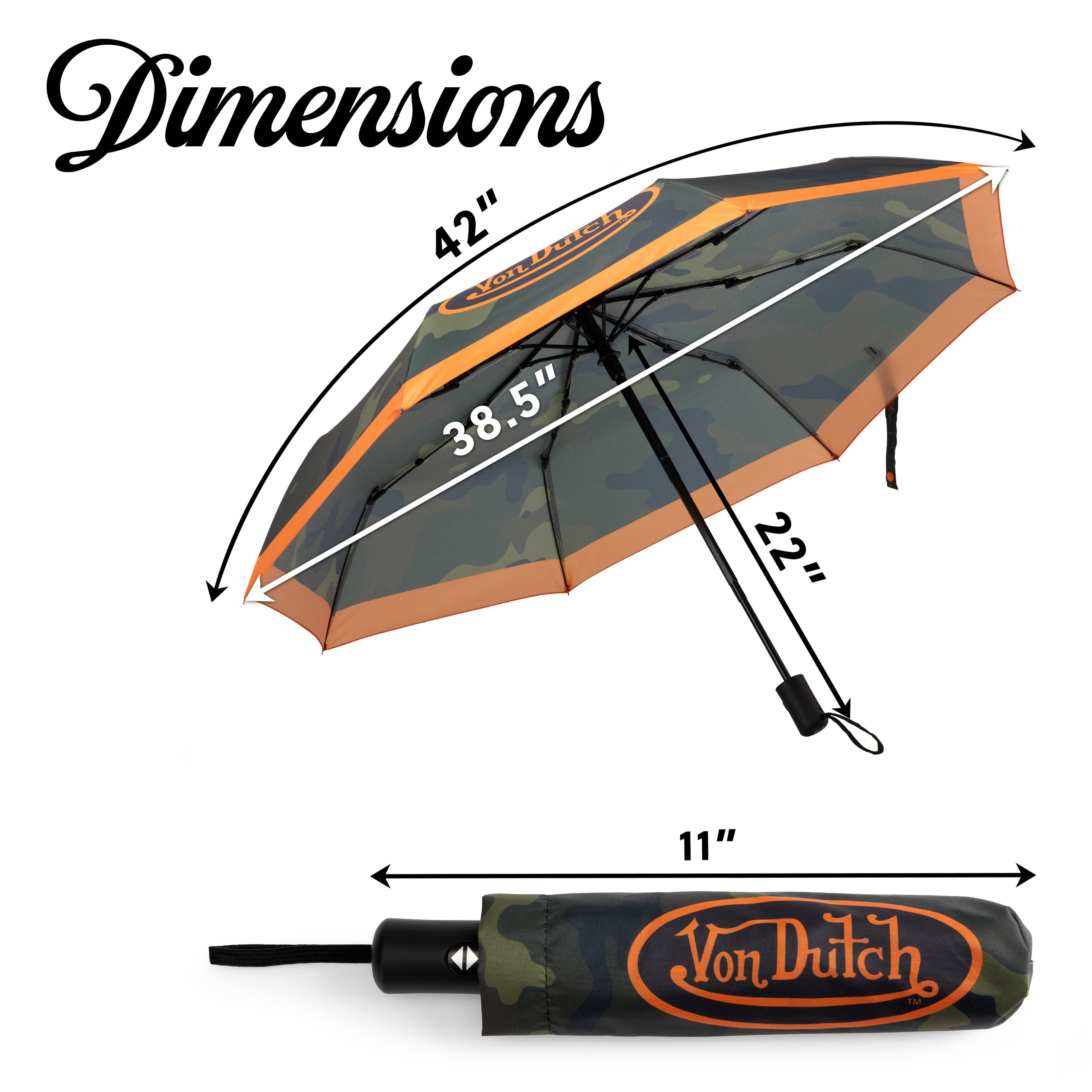 Camo Compact Automatic Umbrella, Strong & Portable