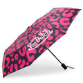 Hot Pink Cheetah Compact Automatic Umbrella, Strong & Portable