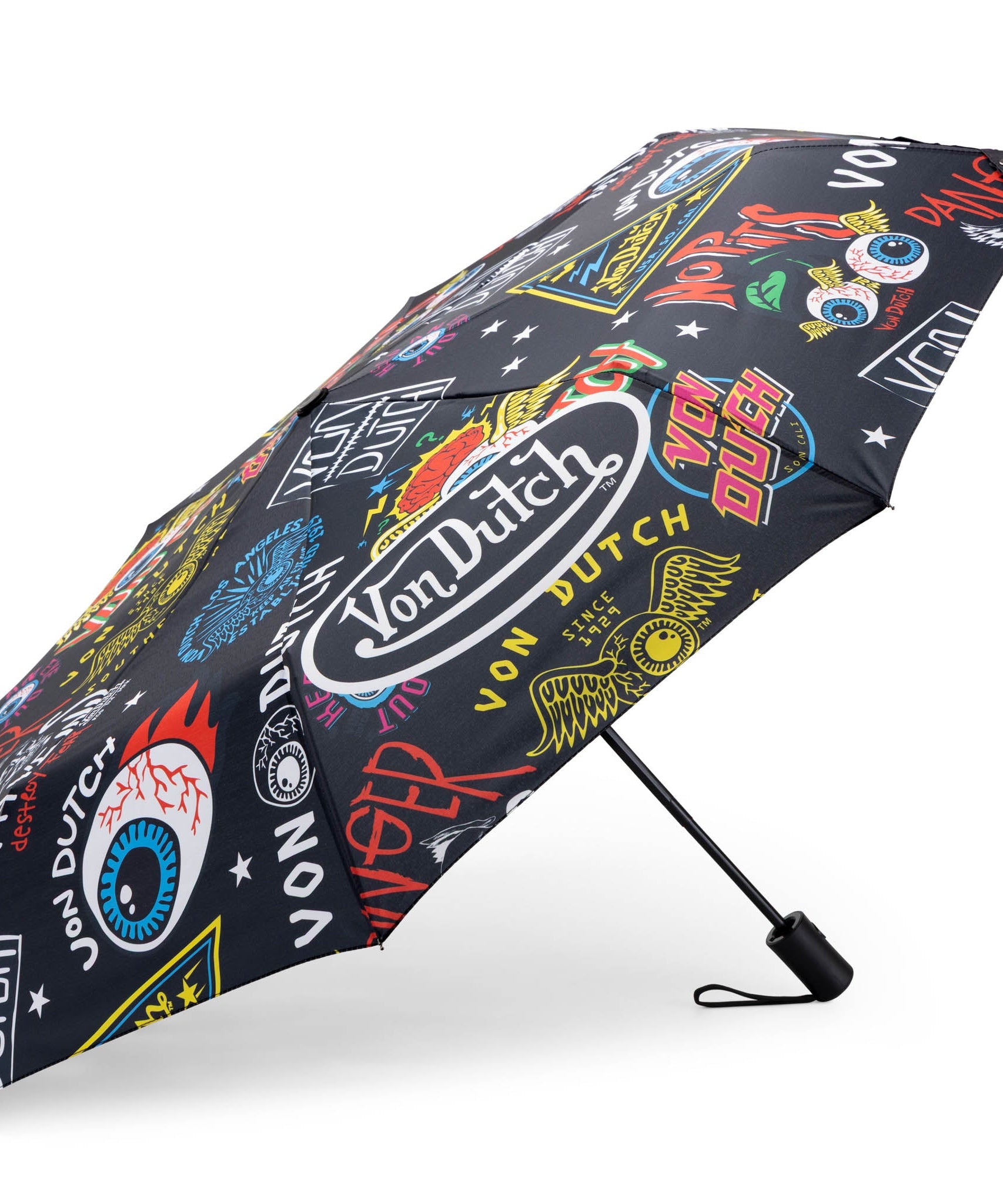 Jax Black Kompakt Automatik-Regenschirm, Stark & Tragbar