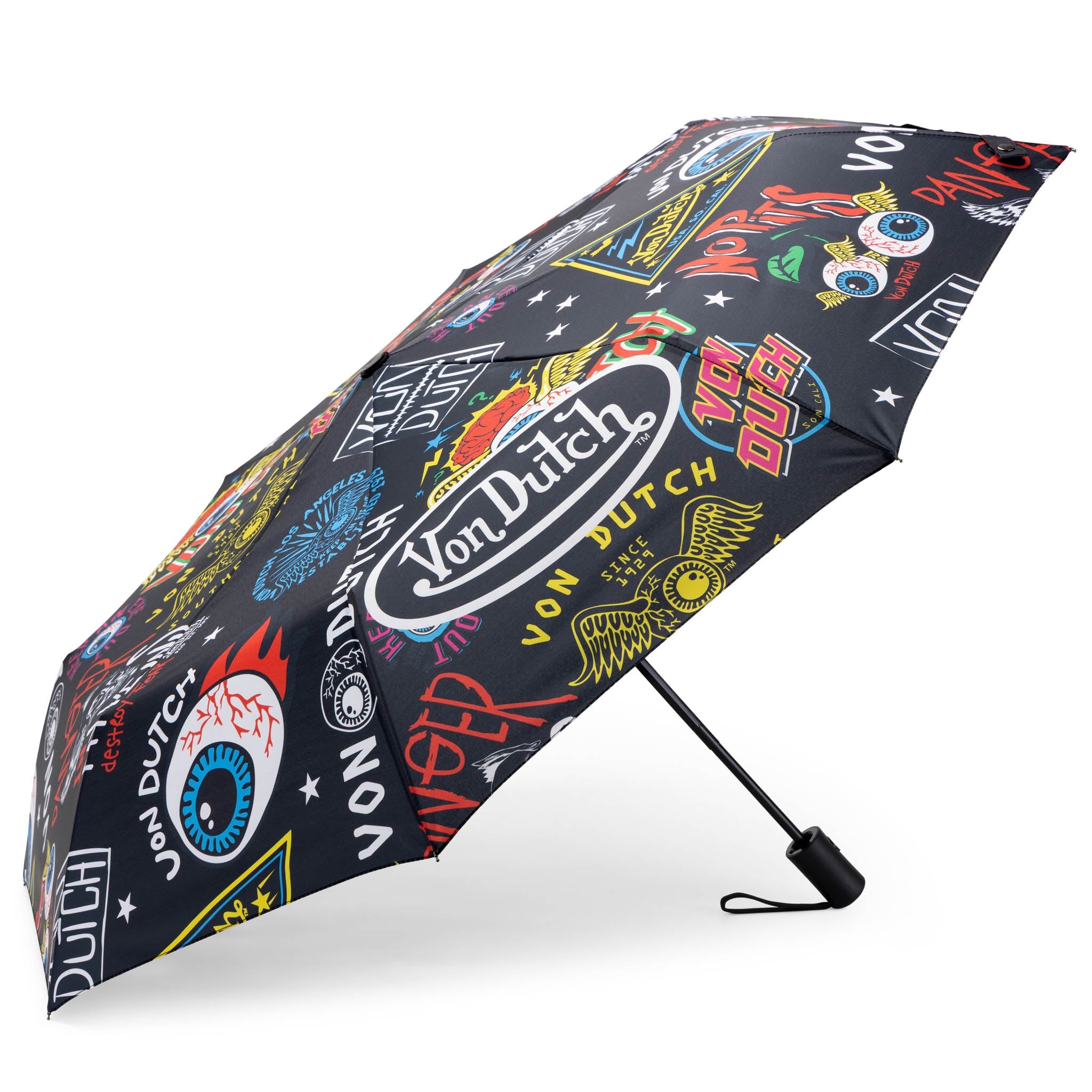 Jax Black Compact Automatic Umbrella, Strong & Portable