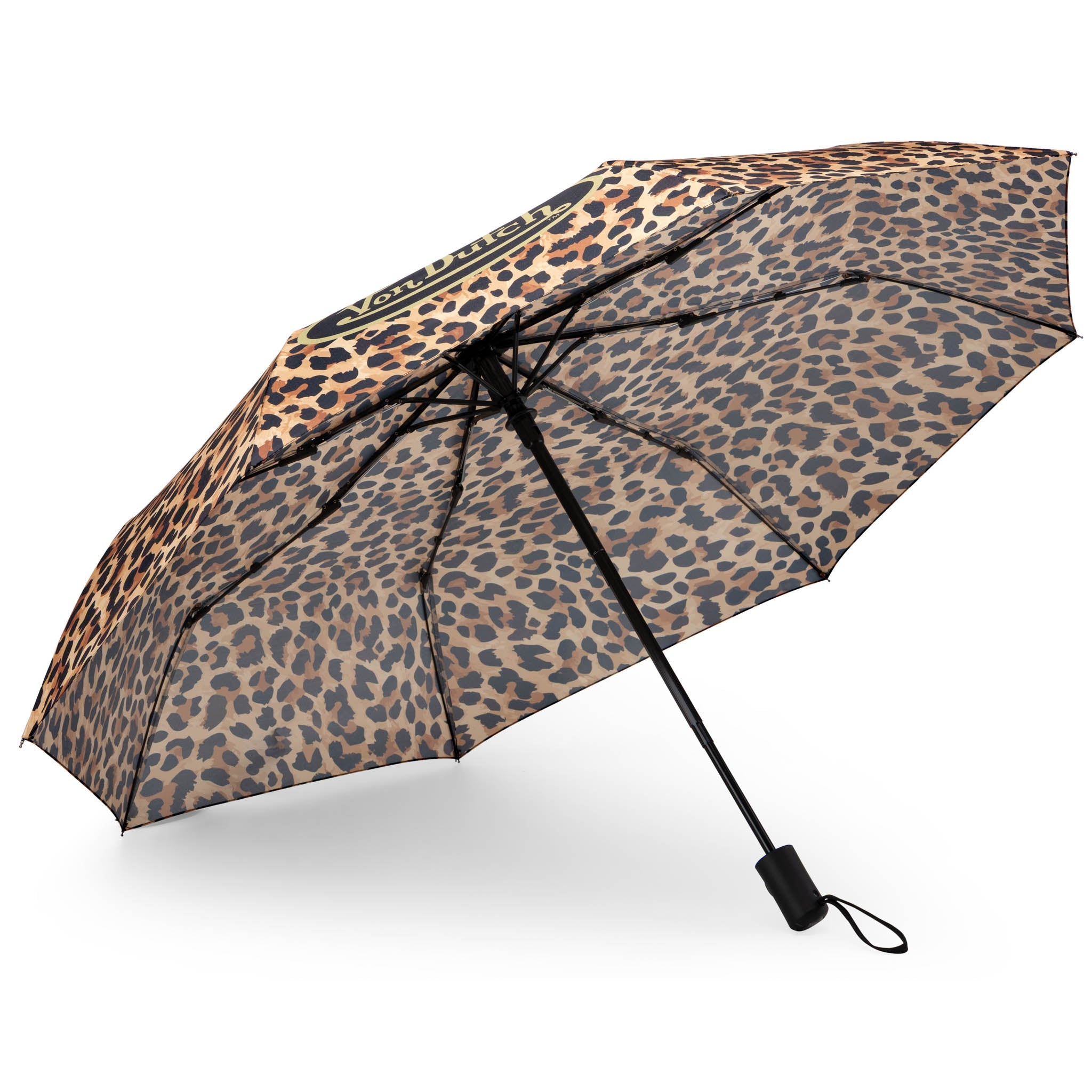 Leopard Compact Automatic Umbrella, Strong & Portable