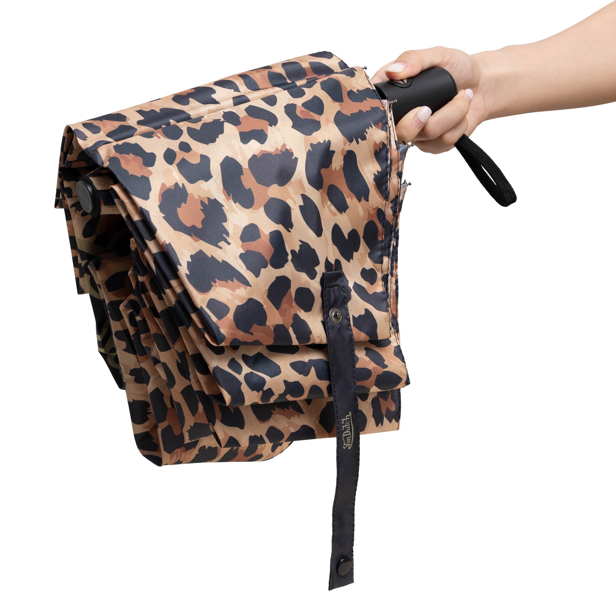 Leopard Compact Automatic Umbrella, Strong & Portable