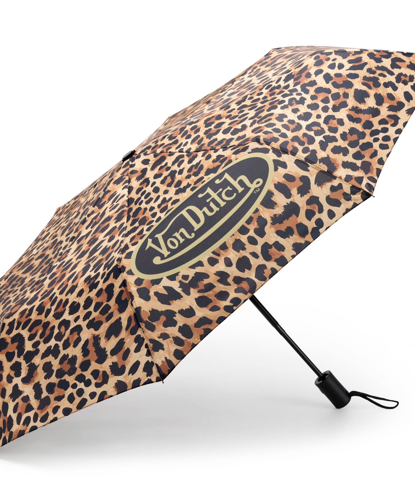 Leopard Kompakt-Automatikschirm, robust und tragbar