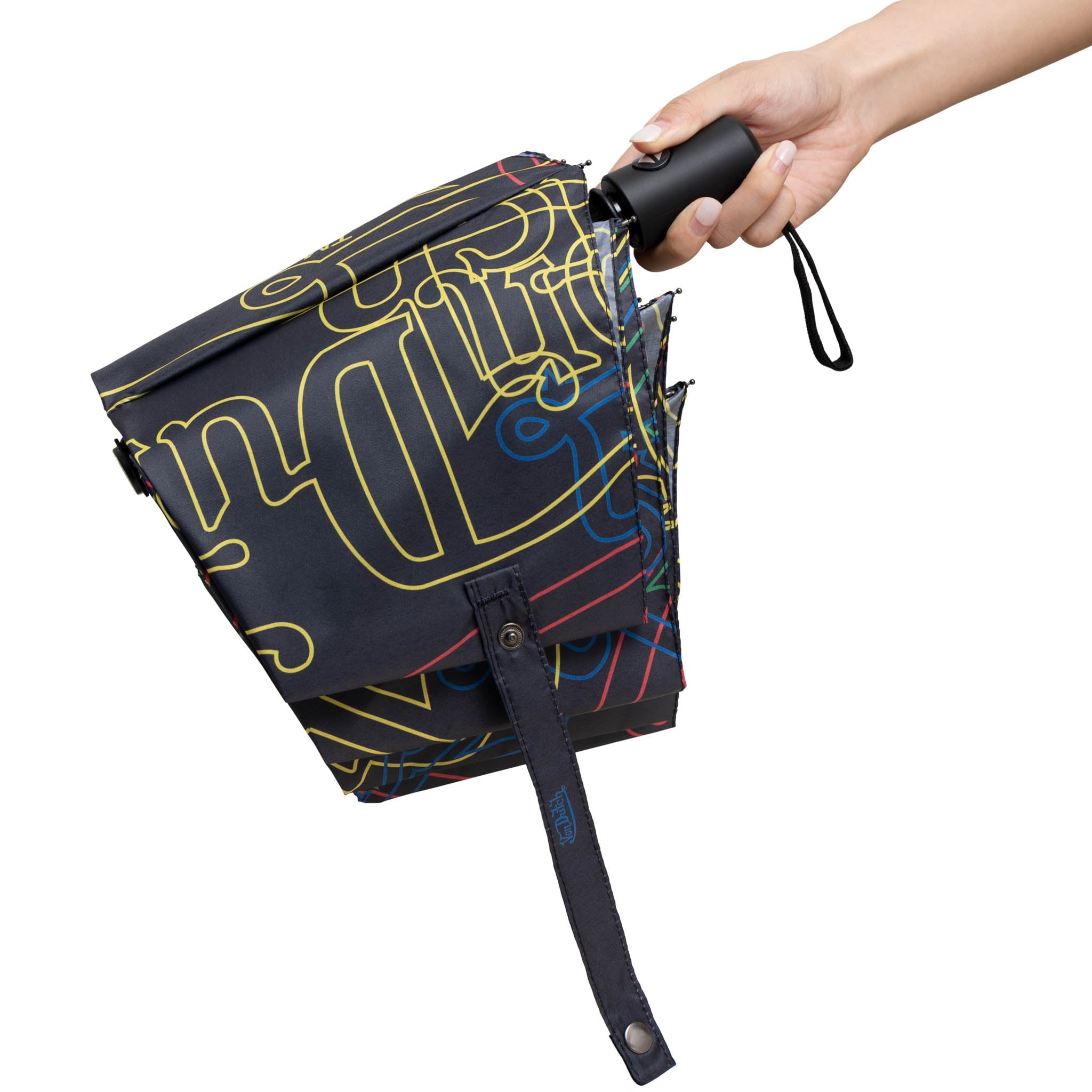 Neon Logo Compact Automatic Umbrella, Strong & Portable