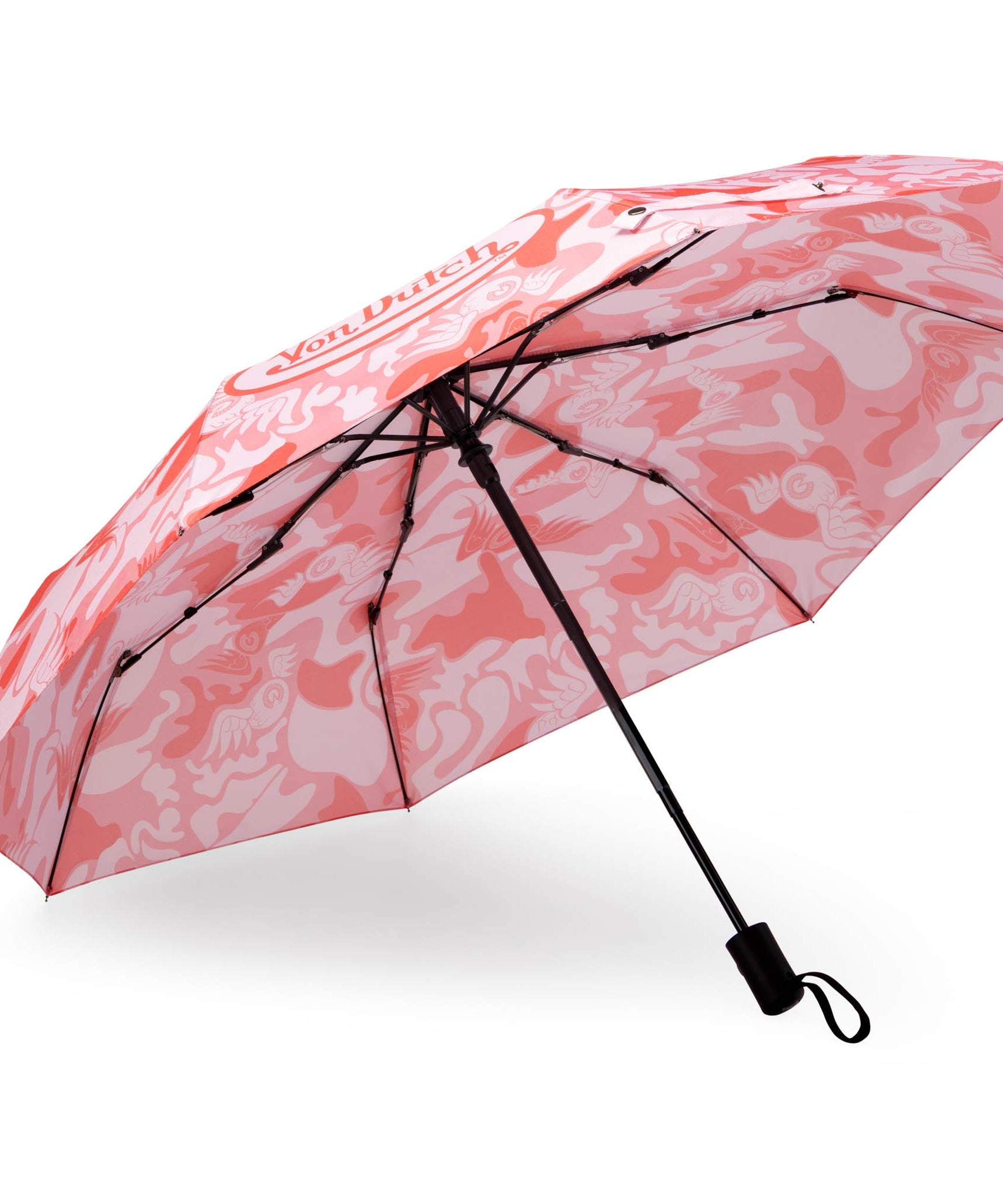 Rosa Camo Kompakt-Automatikschirm, Robust & Handlich