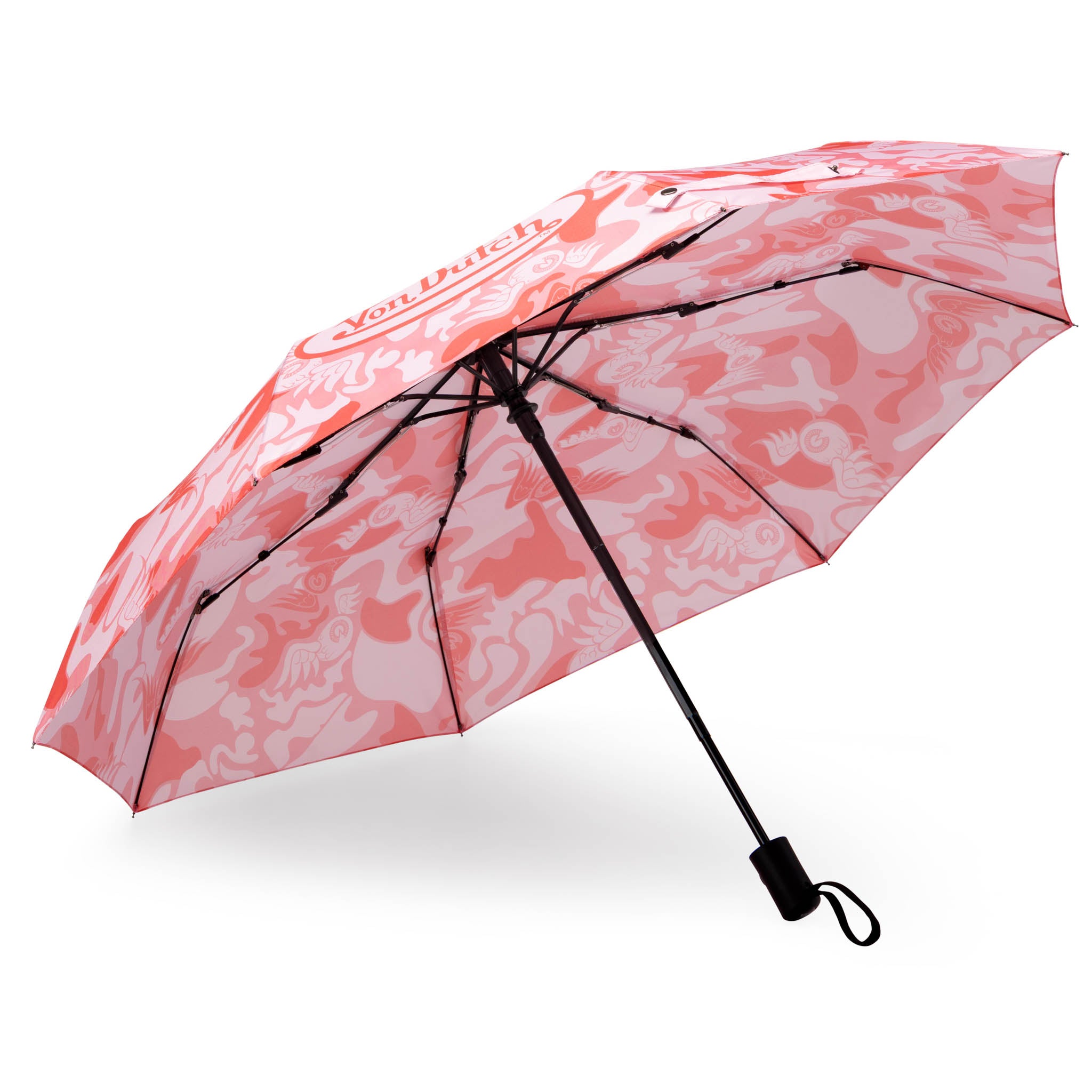 Rosa Camo Kompakt-Automatikschirm, Robust & Handlich