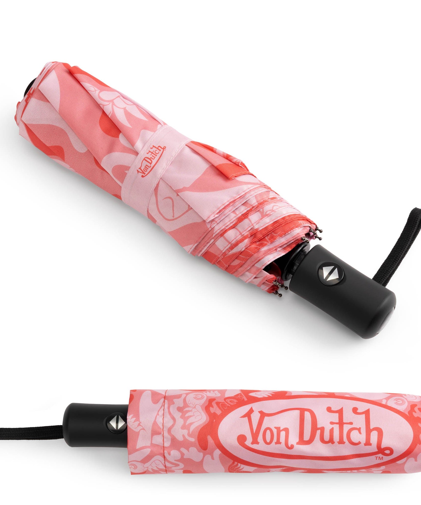 Rosa Camo Kompakt-Automatikschirm, Robust & Handlich