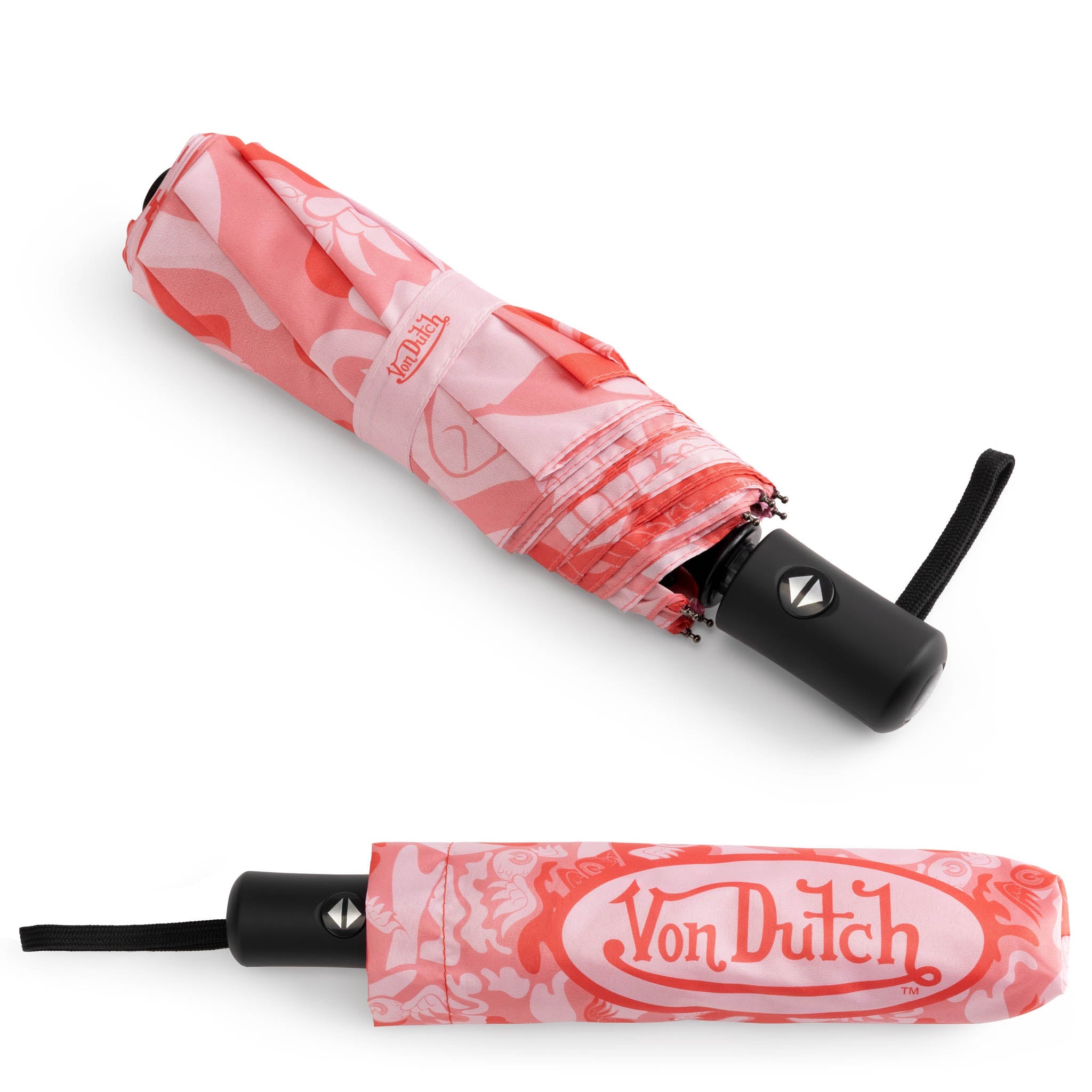 Rosa Camo Kompakt-Automatikschirm, Robust & Handlich