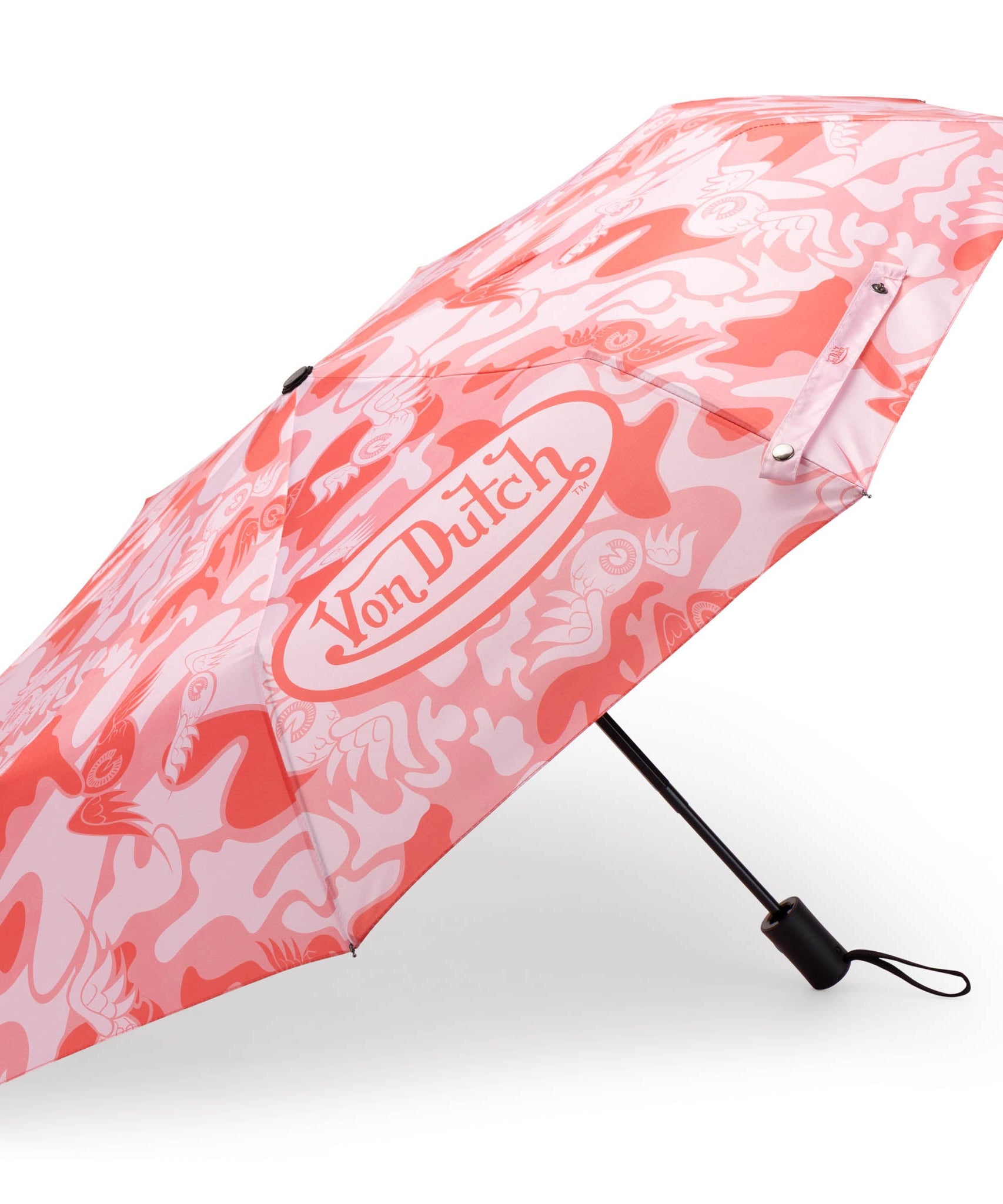 Rosa Camo Kompakt-Automatikschirm, Robust & Handlich