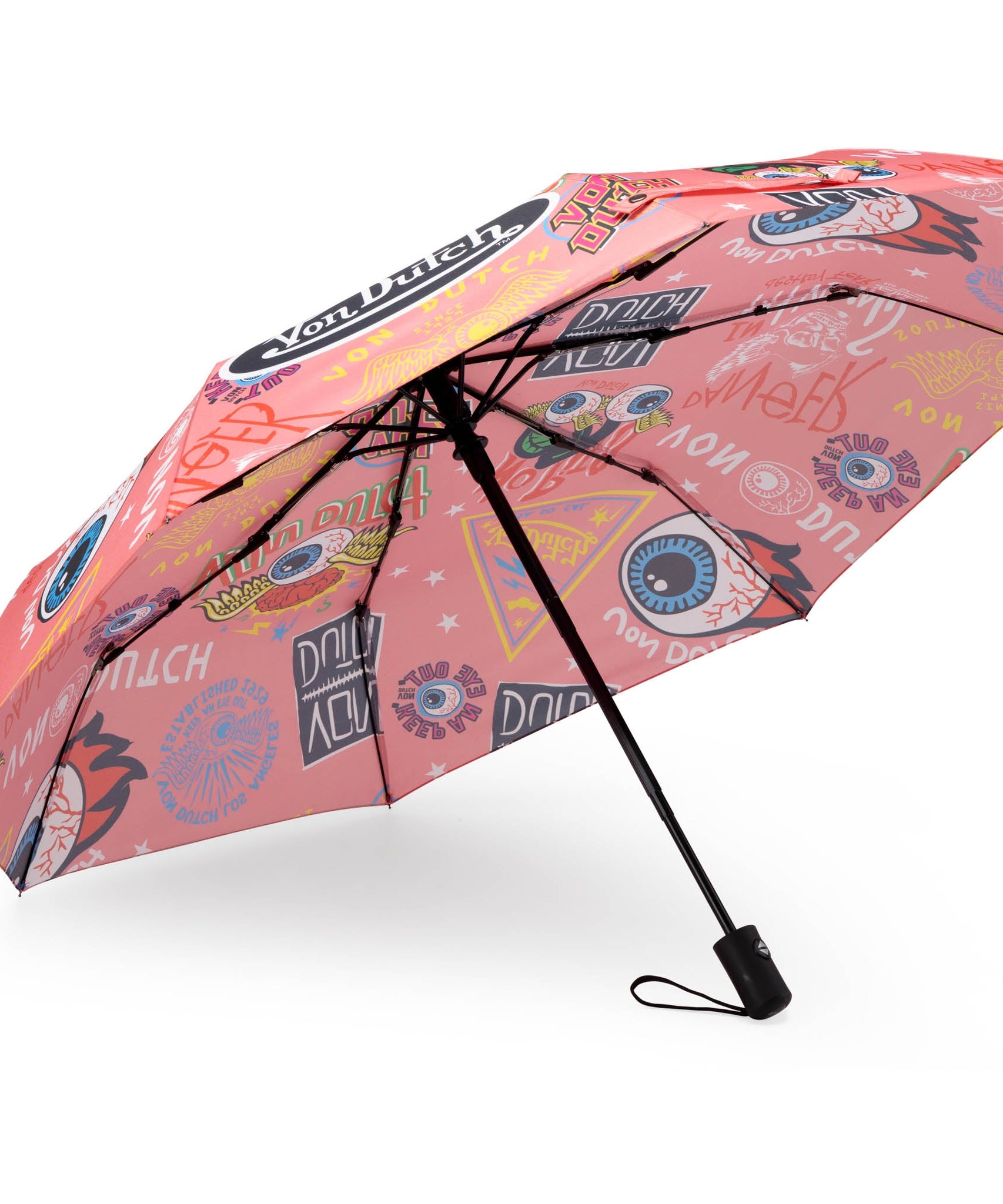 Pink Jax Kompakt-Automatik-Regenschirm, stabil und tragbar