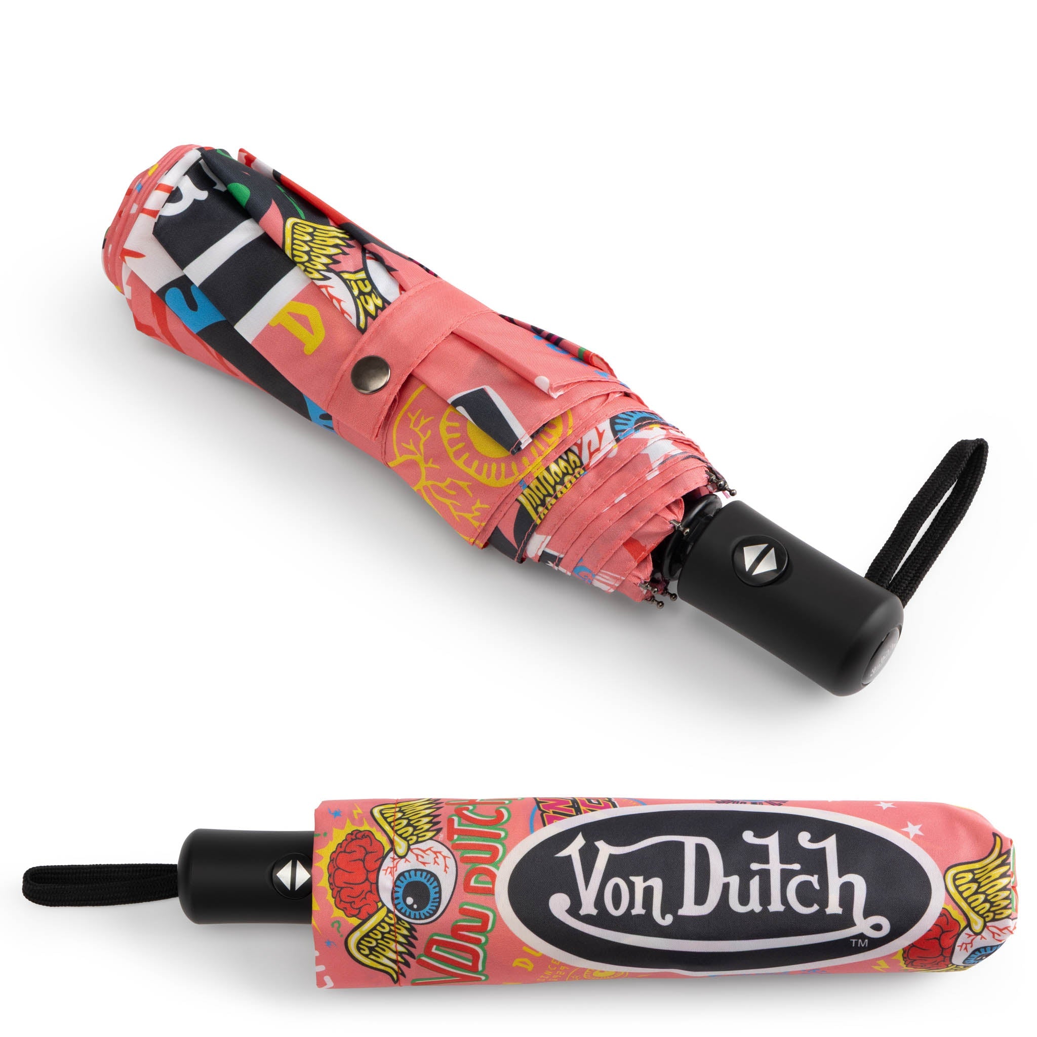 Pink Jax Compact Automatic Umbrella, Strong & Portable