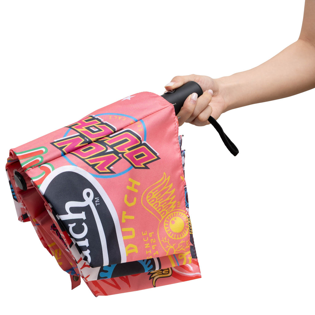Pink Jax Compact Automatic Umbrella, Strong & Portable