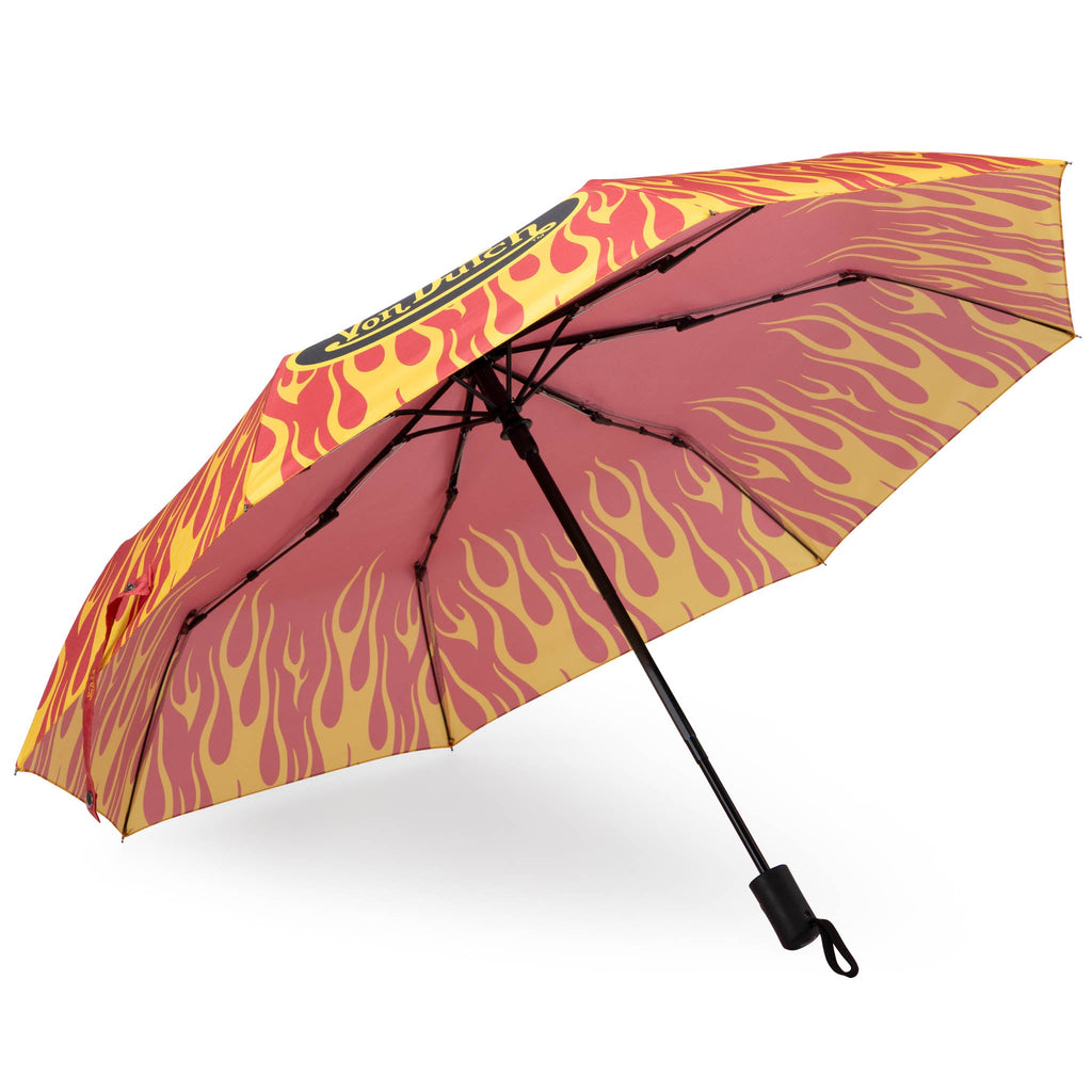 Red City of Angels Compact Automatic Umbrella, Strong & Portable