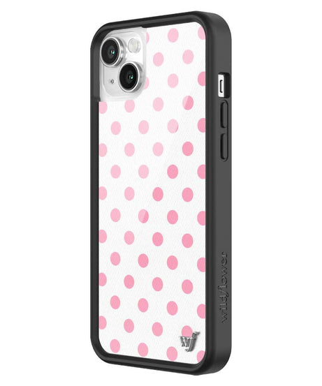 Polka Dot | White and Pink iPhone Case