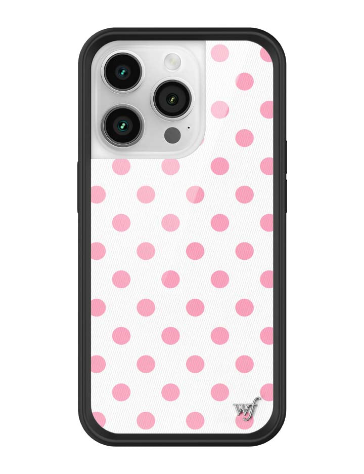 Polka Dot | White and Pink iPhone Case