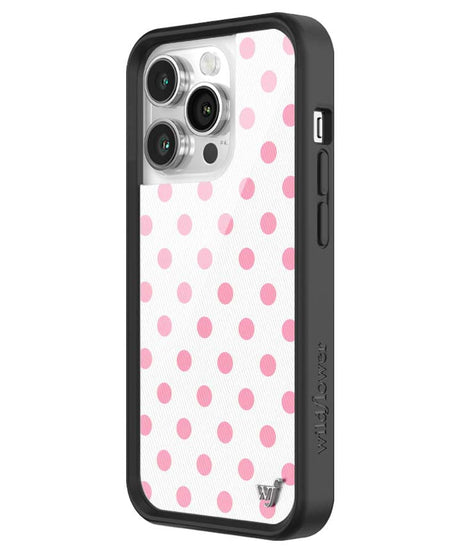Polka Dot | White and Pink iPhone Case