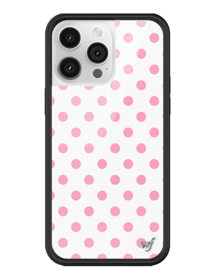 Polka Dot | White and Pink iPhone Case