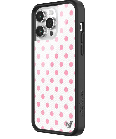 Polka Dot | White and Pink iPhone Case