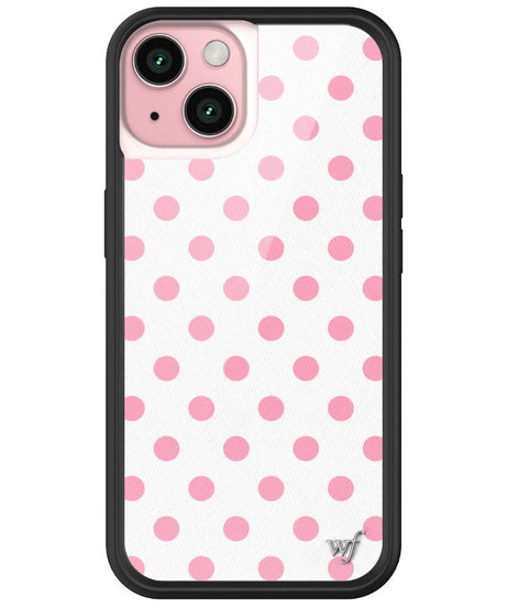 Polka Dot | White and Pink iPhone Case