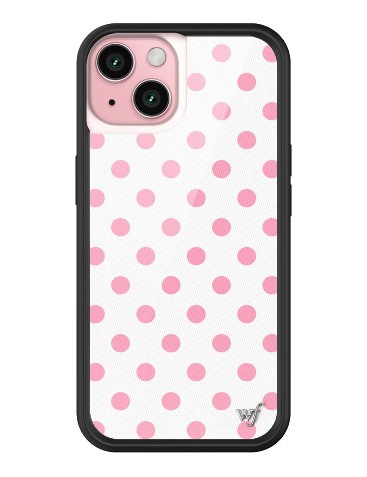 Polka Dot | White and Pink iPhone Case