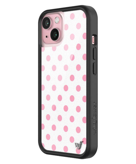 Polka Dot | White and Pink iPhone Case