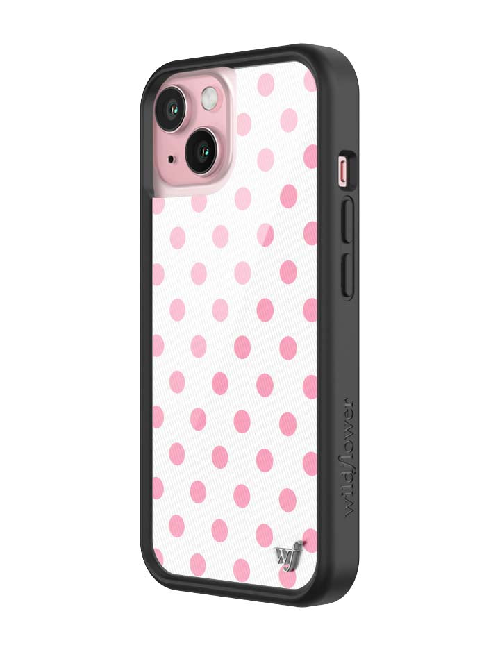 Polka Dot | White and Pink iPhone Case