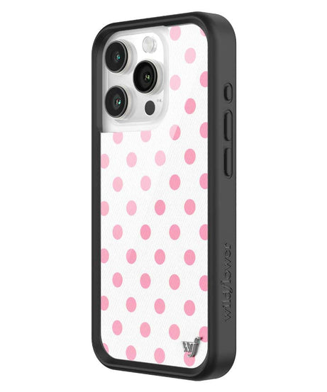 Polka Dot | White and Pink iPhone Case