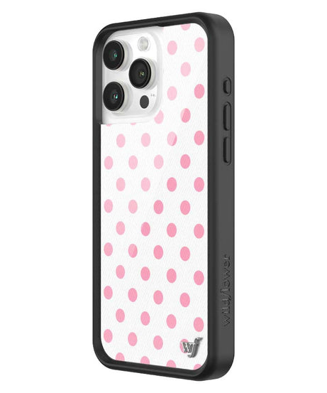 Polka Dot | White and Pink iPhone Case