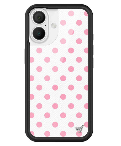 Polka Dot | White and Pink iPhone Case
