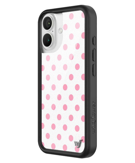 Polka Dot | White and Pink iPhone Case