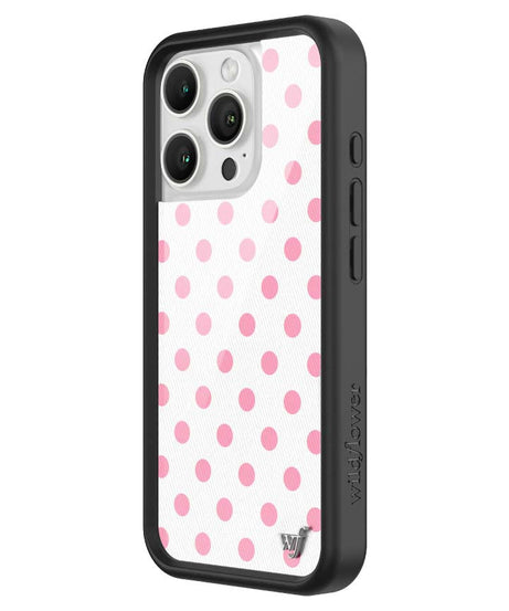 Polka Dot | White and Pink iPhone Case