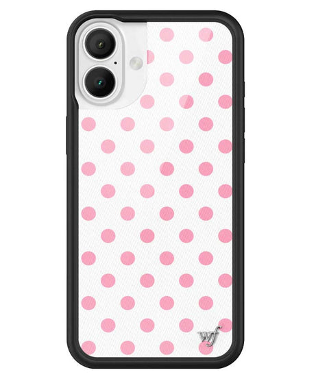 Polka Dot | White and Pink iPhone Case