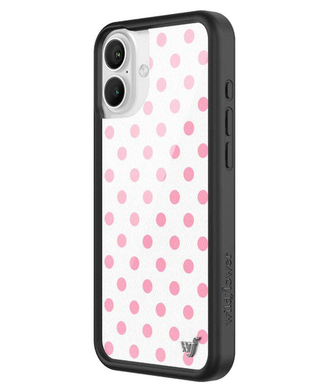 Polka Dot | White and Pink iPhone Case