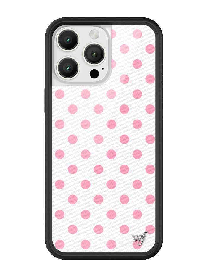 Polka Dot | White and Pink iPhone Case