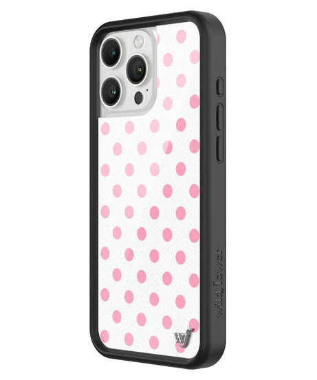 Polka Dot | White and Pink iPhone Case