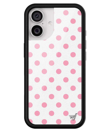 Polka Dot | White and Pink iPhone Case