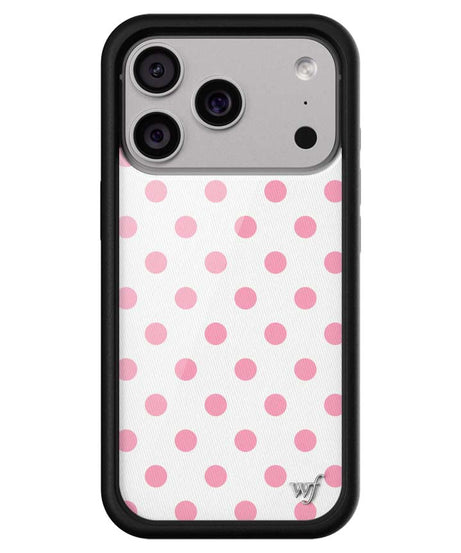 Polka Dot | White and Pink iPhone Case