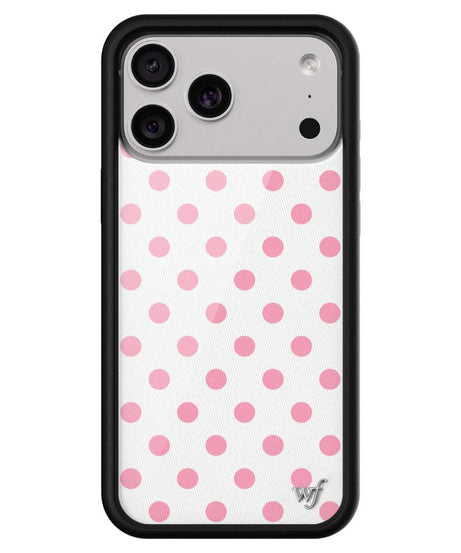 Polka Dot | White and Pink iPhone Case