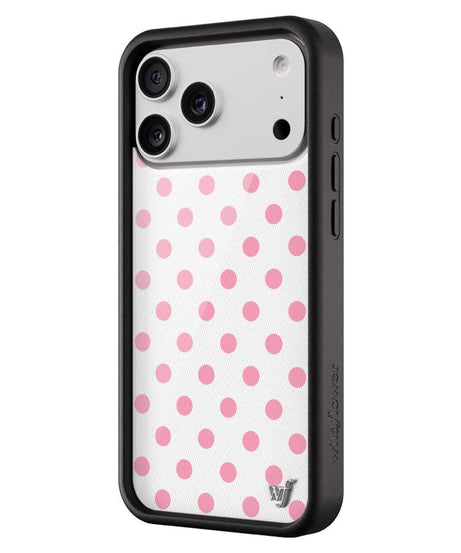 Polka Dot | White and Pink iPhone Case