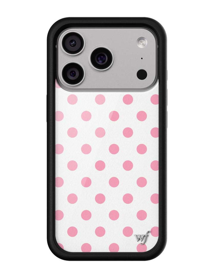 Polka Dot | White and Pink iPhone Case