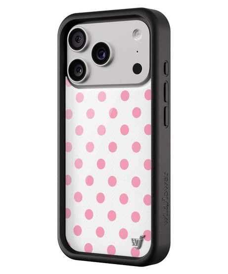 Polka Dot | White and Pink iPhone Case