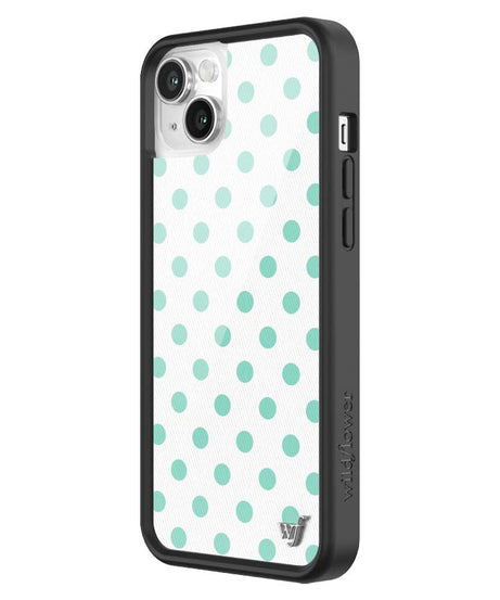 Polka Dot | White and Turquoise iPhone Case