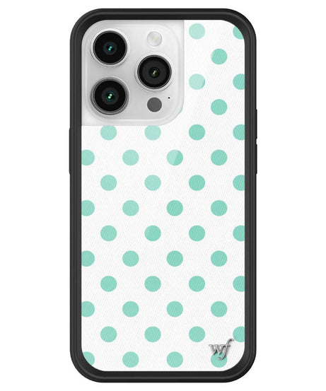 Polka Dot | White and Turquoise iPhone Case