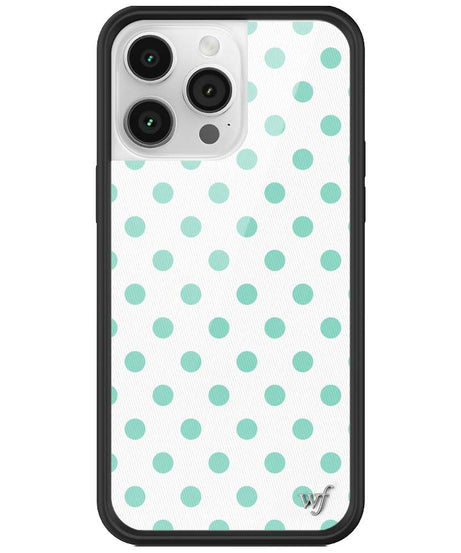 Polka Dot | White and Turquoise iPhone Case