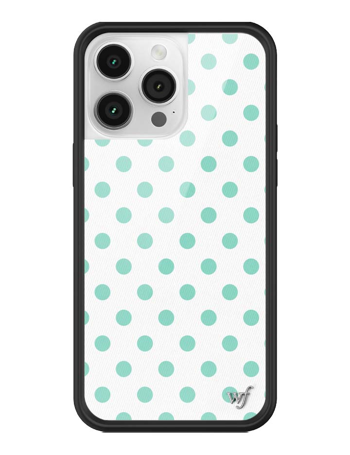 Polka Dot | White and Turquoise iPhone Case