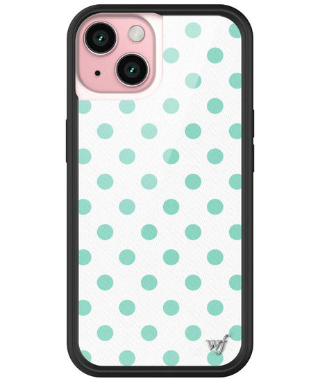 Polka Dot | White and Turquoise iPhone Case