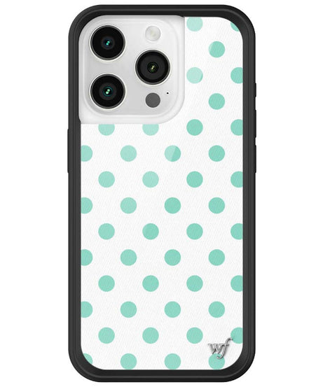 Polka Dot | White and Turquoise iPhone Case