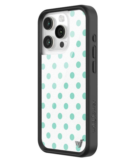 Polka Dot | White and Turquoise iPhone Case